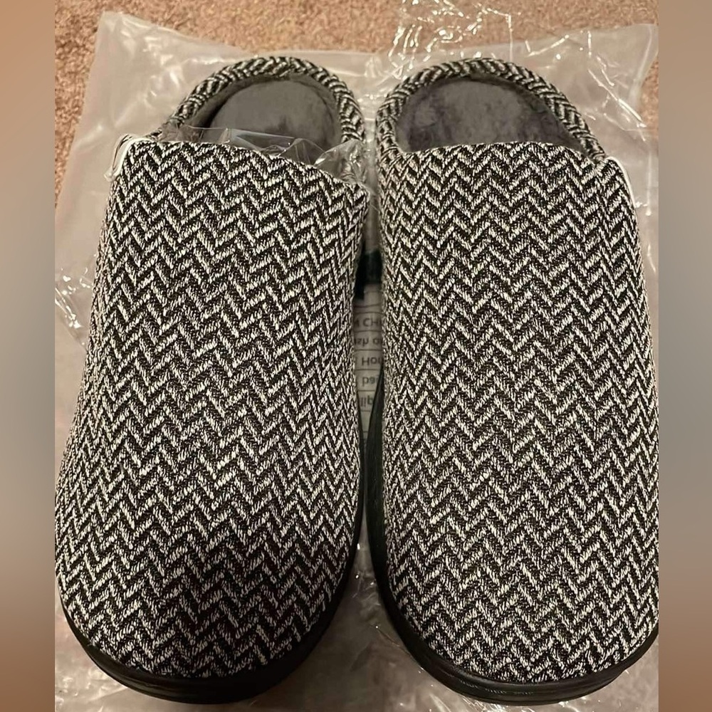 Mens Slippers Memory Foam Slippers Knitted Cotton